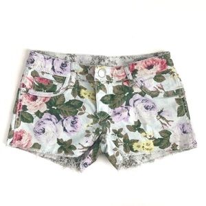 Flip Side Floral / Snakeskin Reversible Shorts Junior Size 1